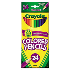 BINNEY &amp; SMITH / CRAYOLA Long Barrel Colored Woodcase Pencils  3.3 Mm  24 Assorted Colors/set; UNIT OF MEASURE: SE