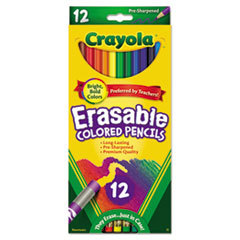 BINNEY &amp; SMITH / CRAYOLA Erasable Colored Woodcase Pencils  3.3 Mm  12 Assorted Colors/set; UNIT OF MEASURE: BX