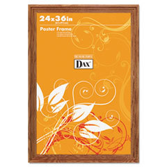 DAX MANUFACTURING INC. Plastic Poster Frame  Traditional Clear Plastic Window  24 X 36  Medium Oak; UNIT OF MEASURE: EA