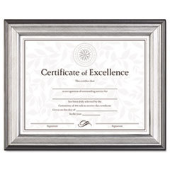 DAX MANUFACTURING INC. Photo Frame  Easel Back  Desk/wall  Wood  8-1/2 X 11  Charcoal/nickel-Tone; UNIT OF MEASURE: EA