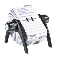 DURABLE OFFICE PRODUCTS CORP. Telindex Rotary Address Card File Holds 500 4 1/8 X 2 7/8 Cards  Graphite/black; UNIT OF MEASURE: EA