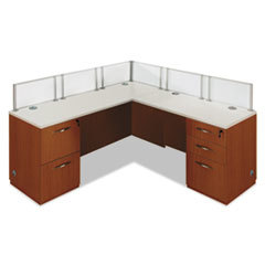 DMI FURNITURE  INC. Causeway Series Single inlin Workstation  72w X 72d X 30h  Honey Maple/white; UNIT OF MEASURE: KT