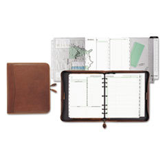 DAYTIMER'S INC. Aviator Distressed Leather Starter Set  8 1/2 X 11  Dark Tan; UNIT OF MEASURE: EA