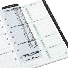 DAYTIMER'S INC. Weekly Classic Refill  5 1/2 X 8 1/2  White/green  2015; UNIT OF MEASURE: EA