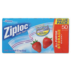 DIVERSEY Double Zipper Storage Bags  Plastic  1qt  Clear  50/box; UNIT OF MEASURE: BX