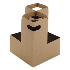 DIXIE FOOD SERVICE Four Drink Carrier Take-Out Tray  Kraft  8 1/2 X 7 X 7  200/carton; UNIT OF MEASURE: BX