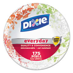 DIXIE FOOD SERVICE Modern Romance Heavyweight Bowls  12oz  White/red/green  175/carton; UNIT OF MEASURE: BX