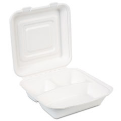 DIXIE FOOD SERVICE Ecosmart Molded Fiber Food Containers  9.37 X 9.37  White  250/carton; UNIT OF MEASURE: BX