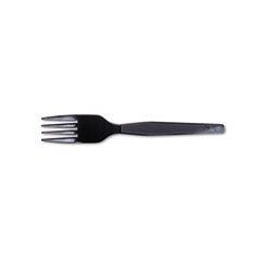 DIXIE FOOD SERVICE Plastic Cutlery  Mediumweight Forks  Black  1000 Per Carton; UNIT OF MEASURE: BX