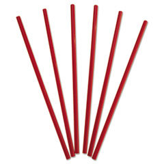 DIXIE FOOD SERVICE Wrapped Giant Straws  10 1/4in  Polypropylene  Red  300/box  4 Boxes/carton; UNIT OF MEASURE: BX