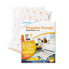 DYMO SHEET,PRNTBLE POSTGE,WH; UNIT OF MEASURE: PK