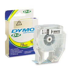 DYMO D2 Tape Cassette For Dymo Labelmakers 9000  6000  Pc-10  3/4in X 32ft  White; UNIT OF MEASURE: EA