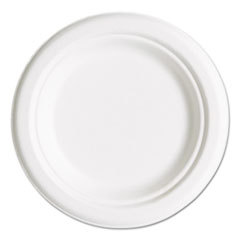 ECO-PRODUCTS INC. Compostable Sugarcane Dinnerware  6in Plate  Natural White  50/pack; UNIT OF MEASURE: PG