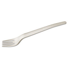 ECO-PRODUCTS INC. Plantware Renewable &amp; Compostable Cutlery  Fork  Pearl White  1000/carton; UNIT OF MEASURE: BX