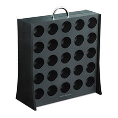 EMS MIND READER LLC Wall Single-Serve Coffee Cup Rack  50 Cup  12 1/8w X 5 3/8d 13 7/8h black/chrome; UNIT OF MEASURE: EA