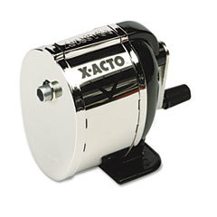 ELMER'S PRODUCTS  INC. X-Acto L Counter-Mount/wall-Mount Manual Pencil Sharpener  Black/chrome; UNIT OF MEASURE: EA