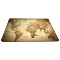 E.S. ROBBINS Trendsetter World Map Desk Pad  24 X 19  Golden; UNIT OF MEASURE: EA