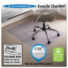 E.S. ROBBINS Foldable 36x48 Rectangle Chair Mat  Task Series For Carpet Up To 1/4in; UNIT OF MEASURE: EA
