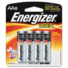EVEREADY BATTERY Max Alkaline Batteries  Aa  8 Batteries/pack; UNIT OF MEASURE: PG
