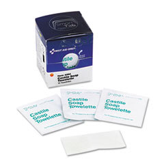 FIRST AID ONLY  INC. Castile Soap Towelettes  10/box; UNIT OF MEASURE: BX