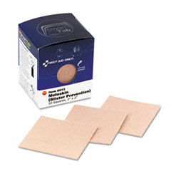 FIRST AID ONLY  INC. Moleskin/blister Protection  2in Squares  10/box; UNIT OF MEASURE: BX