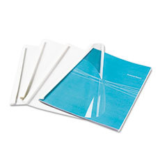 FELLOWES MFG. CO. Thermal Binding System Covers  30 Sheets  11 X 8 1/2  Clear/white  10/pack; UNIT OF MEASURE: PG