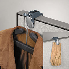 FELLOWES MFG. CO. Pro Series Partition Additions Coat Hook And Clip  1 5/8 X 3  Slate Gray; UNIT OF MEASURE: EA
