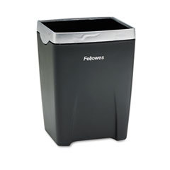 FELLOWES MFG. CO. Office Suites Divided Pencil Cup  Plastic  3 1/16 X 3 1/16 X 4 1/4  Black/silver; UNIT OF MEASURE: EA