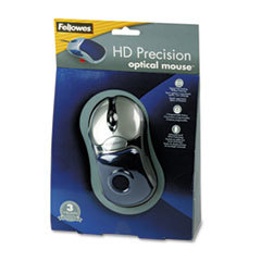 FELLOWES MFG. CO. Optical Hd Precision Gel Mouse  Five-Button/scroll  Blue/silver; UNIT OF MEASURE: EA