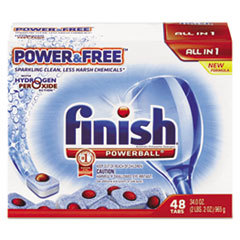 RECKITT BENCKISER Powerball Power And Free Dishwasher Tabs  48 Tabs/box; UNIT OF MEASURE: BX