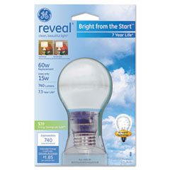 GENERAL ELECTRIC CO. Compact Fluorescent Bulb  A19  Reveal; UNIT OF MEASURE: EA