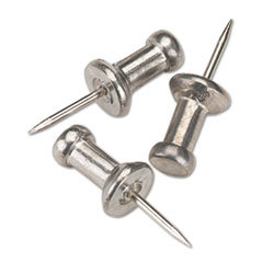 ADVANTUS CORPORATION Aluminum Head Push Pins  Aluminum  Silver  3/8in  100/box; UNIT OF MEASURE: BX