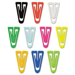 ADVANTUS CORPORATION Paper Clips  Plastic  Large (1-3/8in)  Assorted Colors  200/ Box; UNIT OF MEASURE: BX
