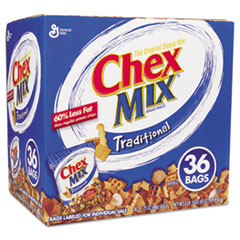 GENERAL MILLS Traditional Snack Mix  1.75 Oz Snack Pack  36 Packs/box; UNIT OF MEASURE: BX