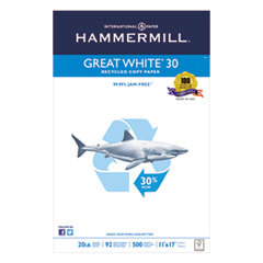 HAMMERMILL/HP EVERYDAY PAPERS Great White Recycled Copy Paper  92 Brightness  20lb  11 X 17  500 Sheets/ream; UNIT OF MEASURE: RM