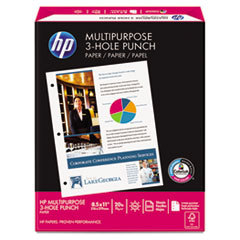 HEWLETT PACKARD COMPANY Multipurpose Paper  96 Brightness  3-Hole Punched  20lb  Letter  White  500/ream; UNIT OF MEASURE: RM