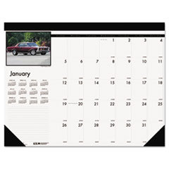 HOUSE OF DOOLITTLE Classic Cars Photographic Monthly Desk Pad Calendar  18-1/2 X 13  2015; UNIT OF MEASURE: EA