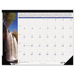 HOUSE OF DOOLITTLE Waterfalls Of The World Photographic Mthly Desk Pad Calendar  18-1/2 X 13  2015; UNIT OF MEASURE: EA