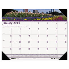 HOUSE OF DOOLITTLE Gardens Of The World Photographic Monthly Desk Pad Calendar  18-1/2 X 13  2015; UNIT OF MEASURE: EA
