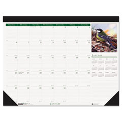 HOUSE OF DOOLITTLE Wild Birds Photographic Monthly Desk Pad Calendar  18-1/2 X 13  2015; UNIT OF MEASURE: EA