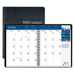 HOUSE OF DOOLITTLE Earthscapes Full-Color Monthly Planner  8-1/2 X 11  Black  2014-2015; UNIT OF MEASURE: EA
