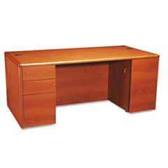 HON COMPANY 10700 Double Pedestal Desk W/full Pedestals  72w X 36d X 29-1/2h  Henna Cherry; UNIT OF MEASURE: EA