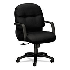 HON COMPANY 2090 Pillow-Soft Series Managerial Mid-Back Swivel/tilt Chair  Black/black; UNIT OF MEASURE: EA