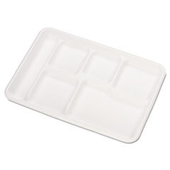 HUHTAMAKI Heavy-Weight Molded Fiber Cafeteria Trays  6-Comp  8 1/2 X 12 1/2  500/carton; UNIT OF MEASURE: BX