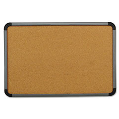 ICEBERG ENTERPRISES Ingenuity Cork Bulletin Board  Resin Frame  48 X 36  Charcoal Frame; UNIT OF MEASURE: EA