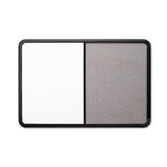 ICEBERG ENTERPRISES Ingenuity Combo Dry Erase/fabric Board  Resin Frame  48 X 36  Black Frame; UNIT OF MEASURE: EA
