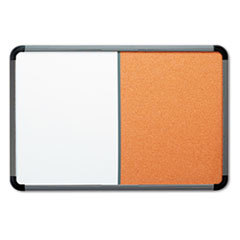 ICEBERG ENTERPRISES Ingenuity Combo Dry Erase/cork Board  Resin Frame  48 X 36  Charcoal Frame; UNIT OF MEASURE: EA