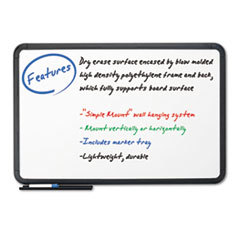 ICEBERG ENTERPRISES Ingenuity Dry Erase Board  Resin Frame With Tray  66 X 42  Black; UNIT OF MEASURE: EA