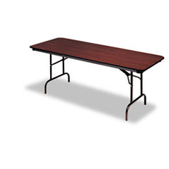 ICEBERG ENTERPRISES Premium Wood Laminate Folding Table  Rectangular  60w X 30d X 29h  Mahogany; UNIT OF MEASURE: EA