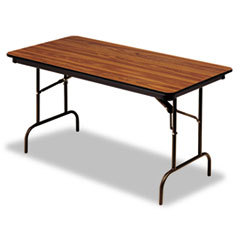 ICEBERG ENTERPRISES Premium Wood Laminate Folding Table  Rectangular  96w X 30d X 29h  Oak; UNIT OF MEASURE: EA
